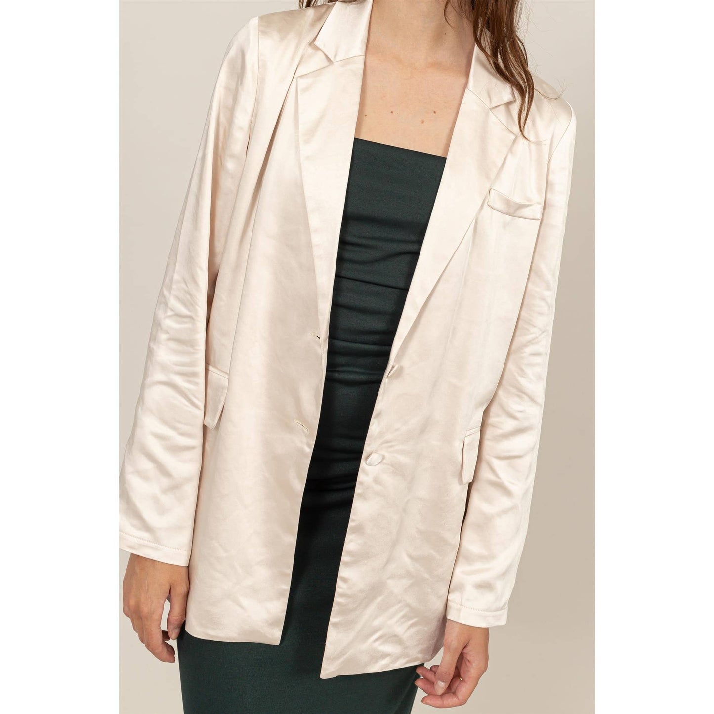 Skylar Satin Blazer