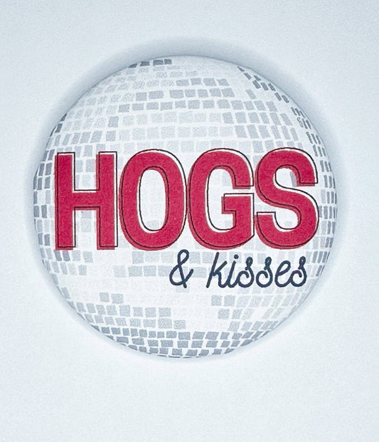 Hogs and Kisses Button