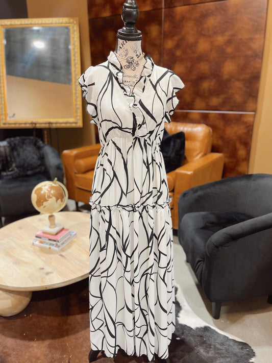 Alice Abstract Print Maxi Dress