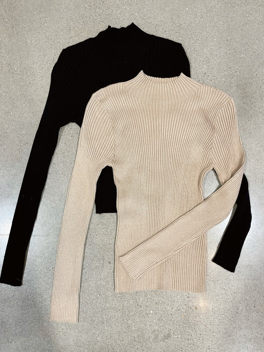 Railey Ribbed Mock Neck Sweater