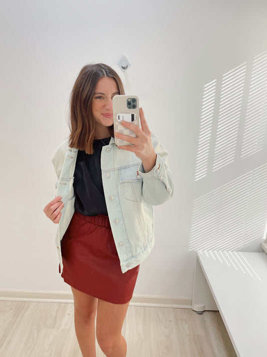 Finley Faux Leather Skirt