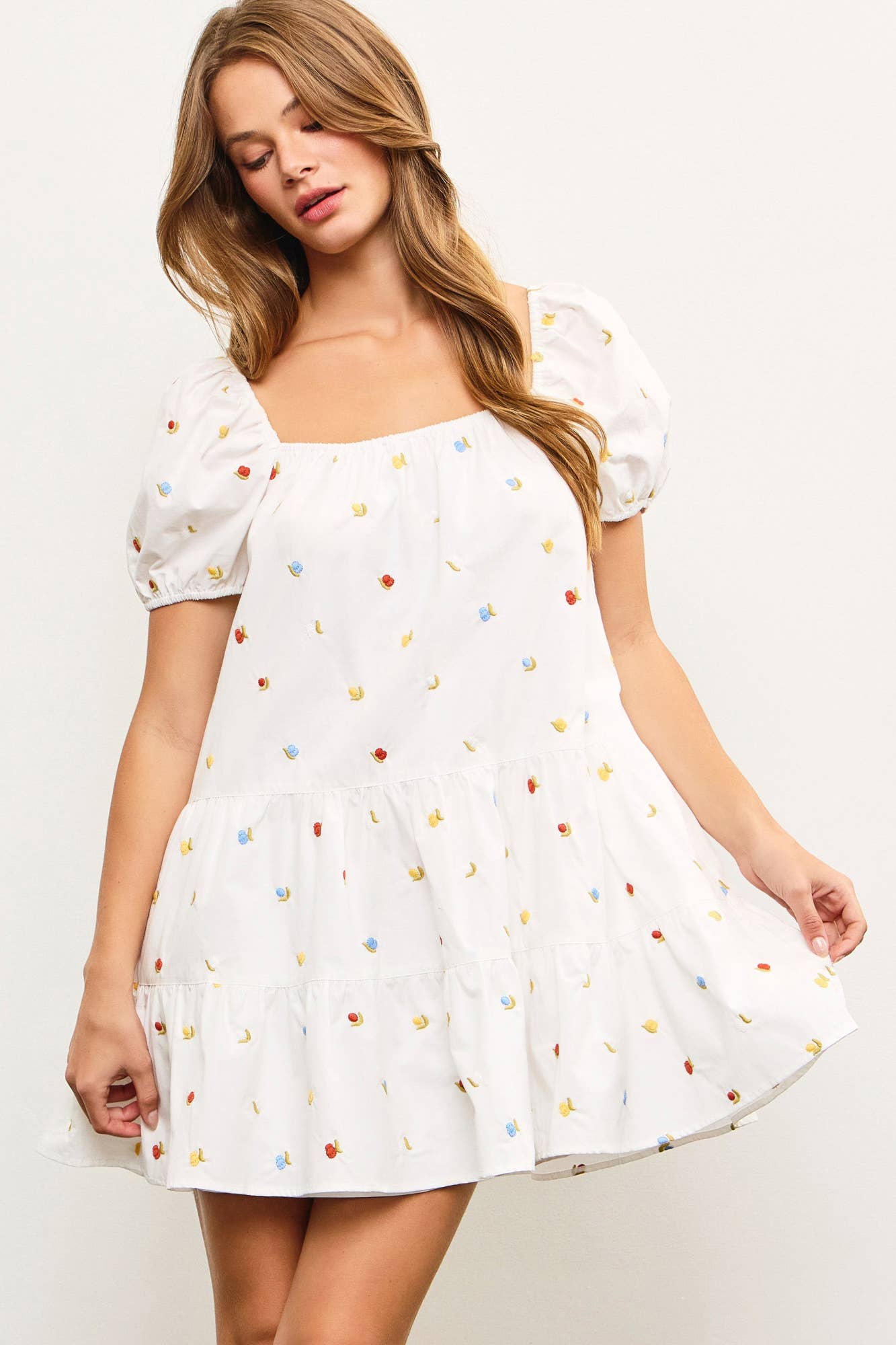 Posey Puff Short Sleeve Dress