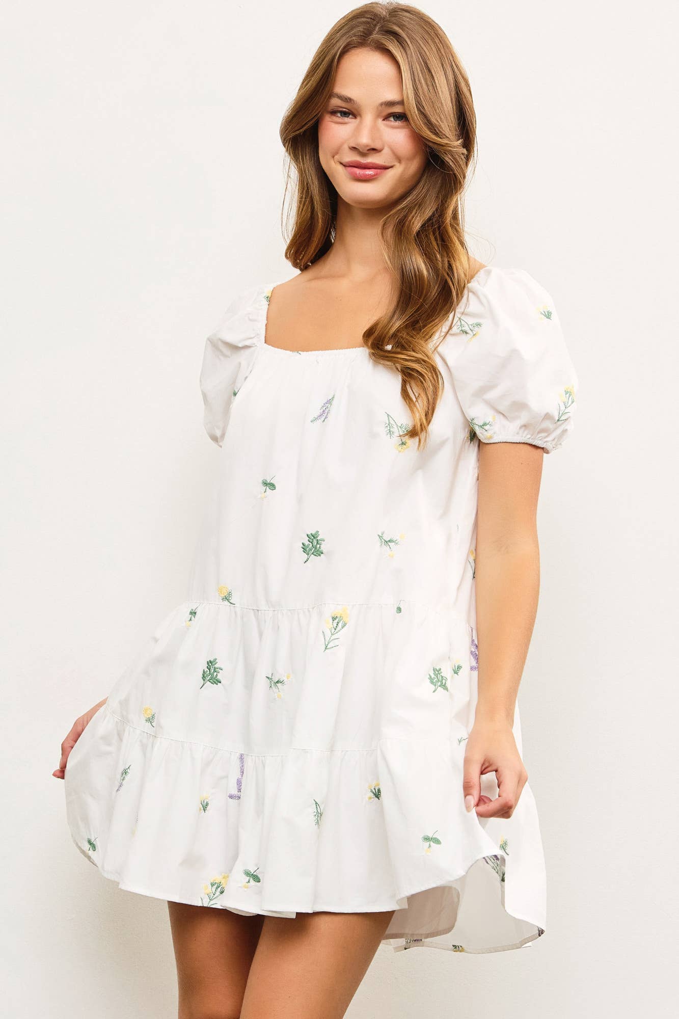 Posey Puff Short Sleeve Dress