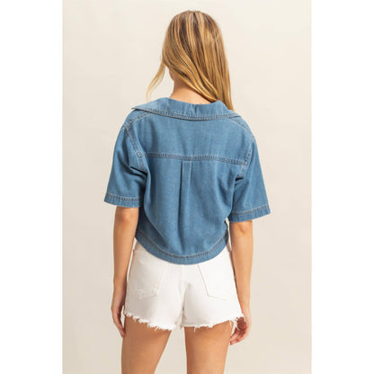 Callie Collared Denim Shirt