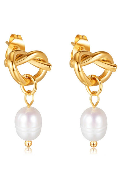 Gold Tarnish Free Pearl Drop Ear