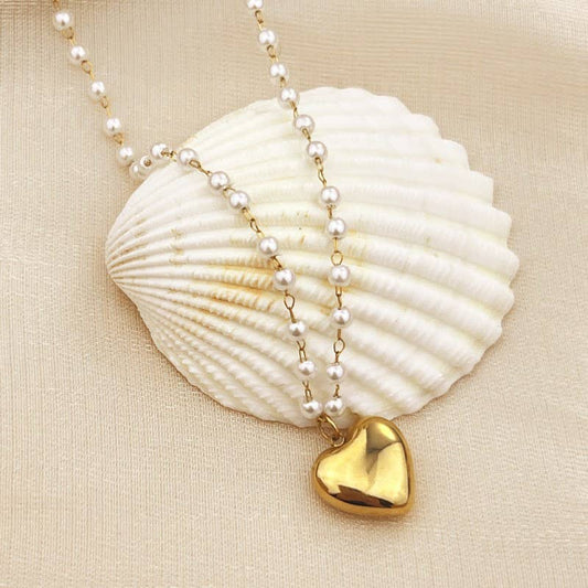 Gold Tarnish Free Heart Necklace