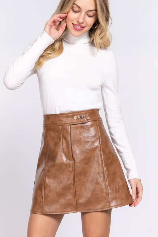 Maisy PU Faux Leather Mini Skirt