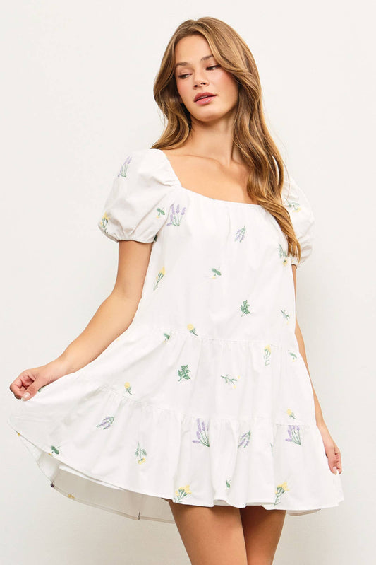 Posey Puff Short Sleeve Dress