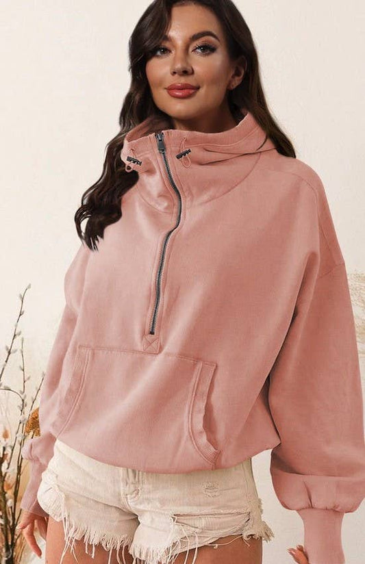 Hannah Half Zip Sweatshirt