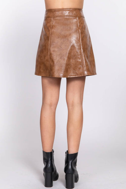 Maisy PU Faux Leather Mini Skirt
