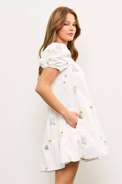 Posey Puff Short Sleeve Dress