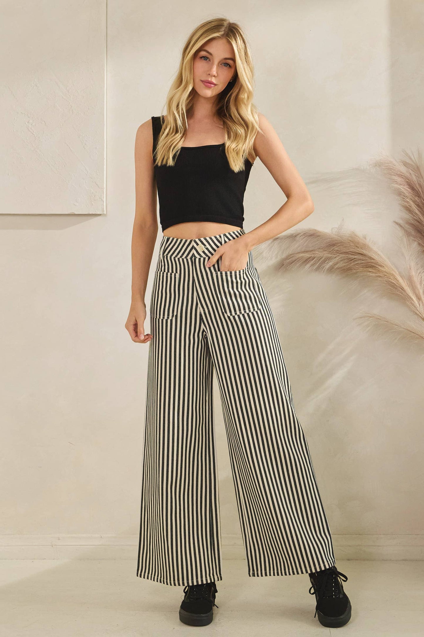 Sierra Stripe Wide Leg Pants
