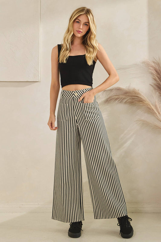 Sierra Stripe Wide Leg Pants