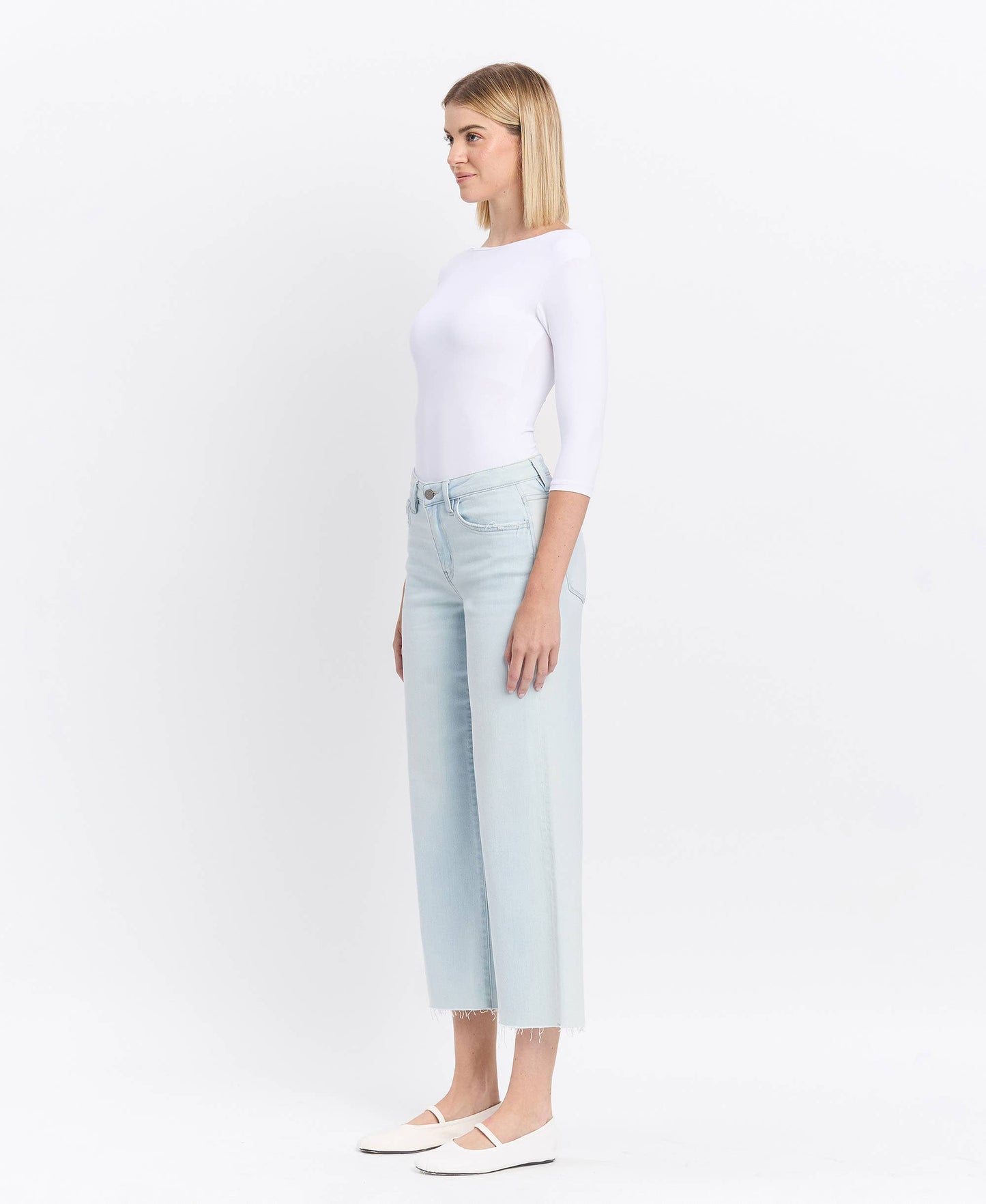 Henley High Rise Wide Leg Jeans