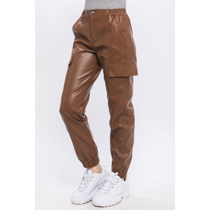 Priscilla PU Cargo Pants