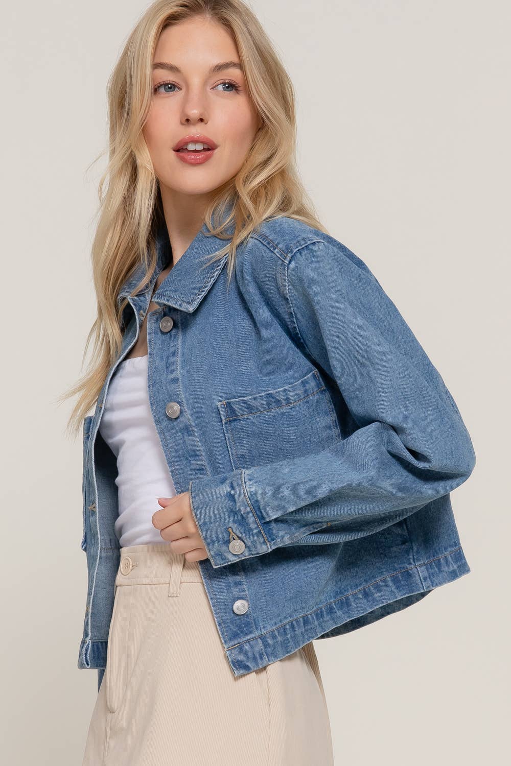 Patch Pocket Denim Jacket