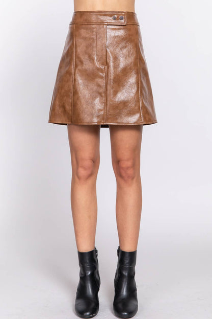 Maisy PU Faux Leather Mini Skirt
