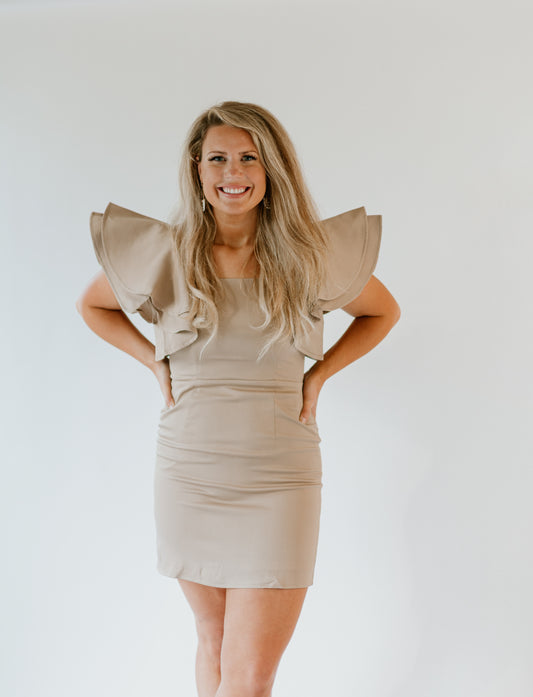 Raney Ruffle Sleeve Dress