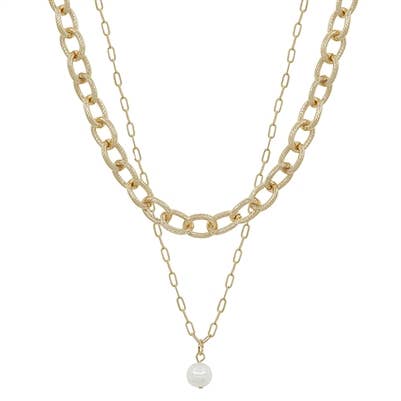Gold Layered Freshwater Pearl Necklace