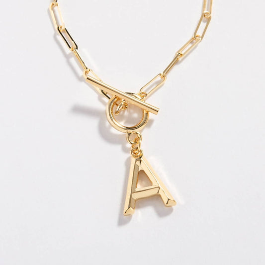 14K Gold Dipped Initial Necklace