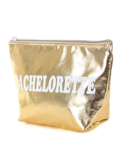 Bachelorette Zip Pouch, Gold