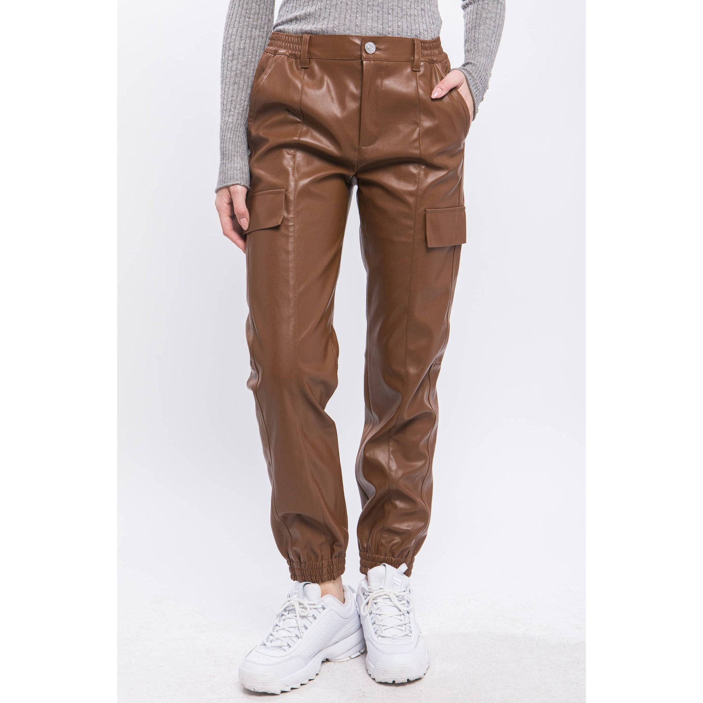 Priscilla PU Cargo Pants