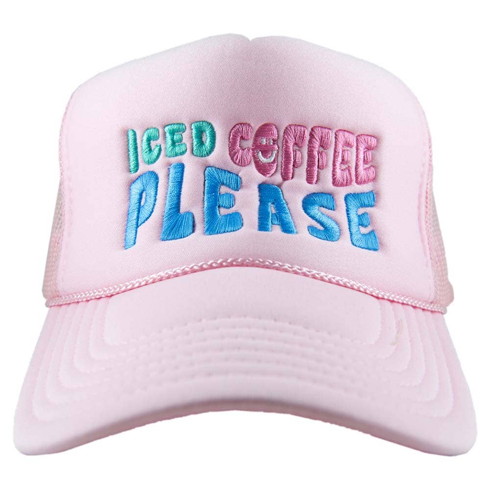 Iced Coffee Please Foam Trucker Hat