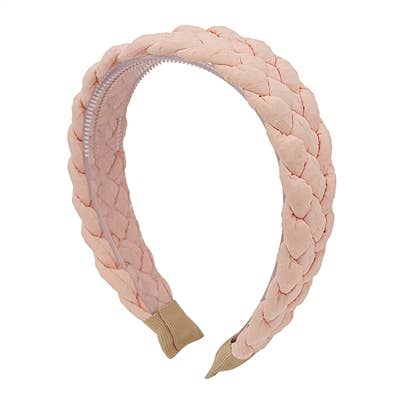 Light Pink Braided Fabric Headband