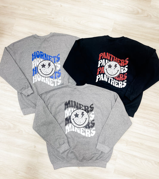 Mascot Smiley Sweatshirt: On Back